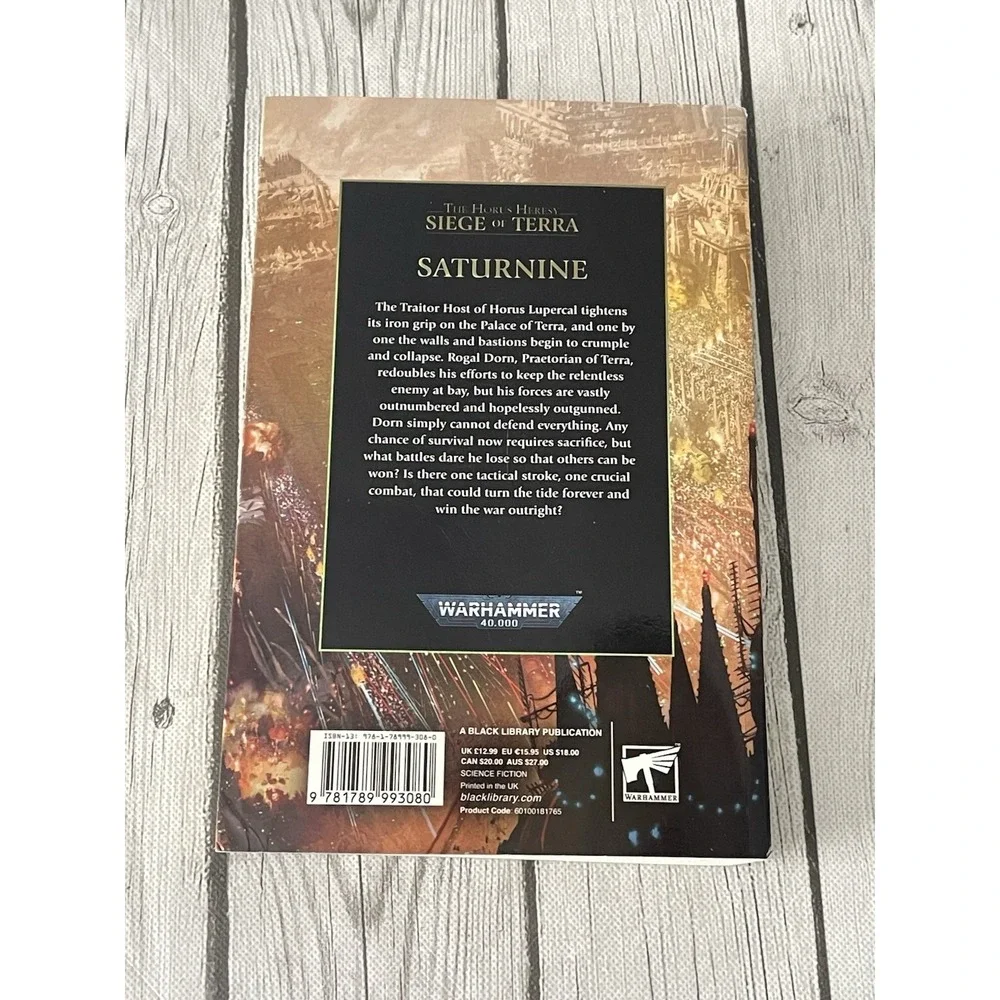 Horus Heresy, Saturnine By Dan Abnett, Pre-Owned